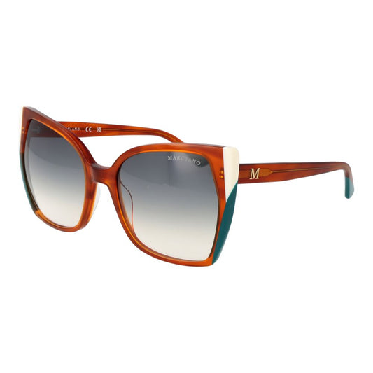 Marciano by Guess Women's Copper Butterfly Sunglasses with Blue Gradient Lenses