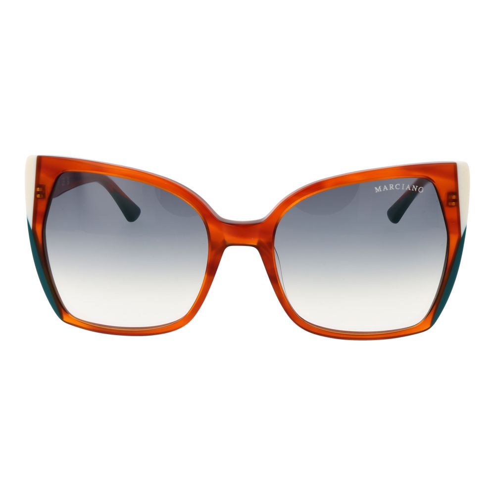 Marciano by Guess Women's Copper Butterfly Sunglasses with Blue Gradient Lenses