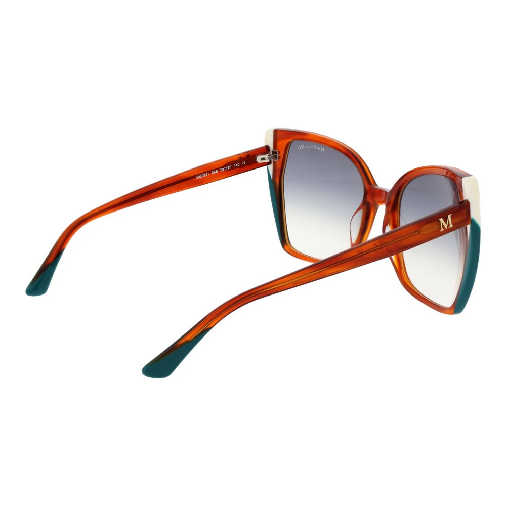 Marciano by Guess Women's Copper Butterfly Sunglasses with Blue Gradient Lenses