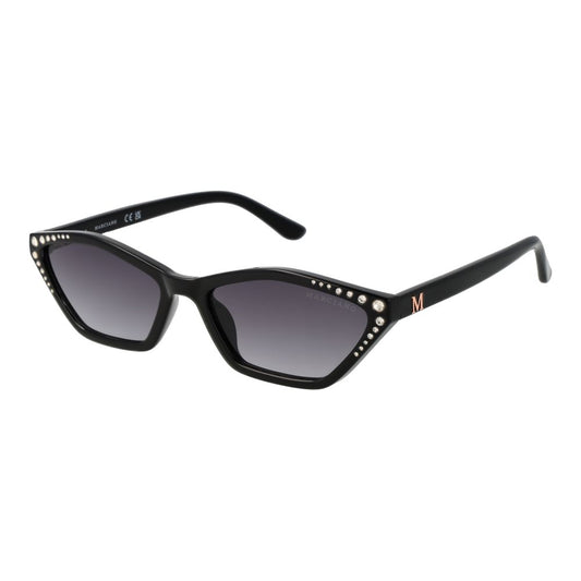 Marciano by Guess Women's Sunglasses – Black Full-Rim Geometric Frame with Grey Gradient Lenses, 56mm