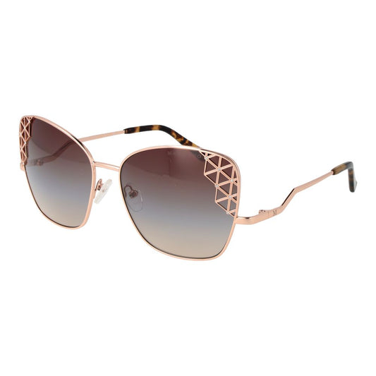 Marciano by Guess Women’s Sunglasses – Rose Gold Butterfly Frame with Brown Gradient Lenses, 61mm