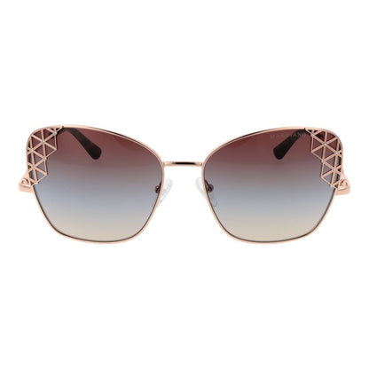 Marciano by Guess Women’s Sunglasses – Rose Gold Butterfly Frame with Brown Gradient Lenses, 61mm
