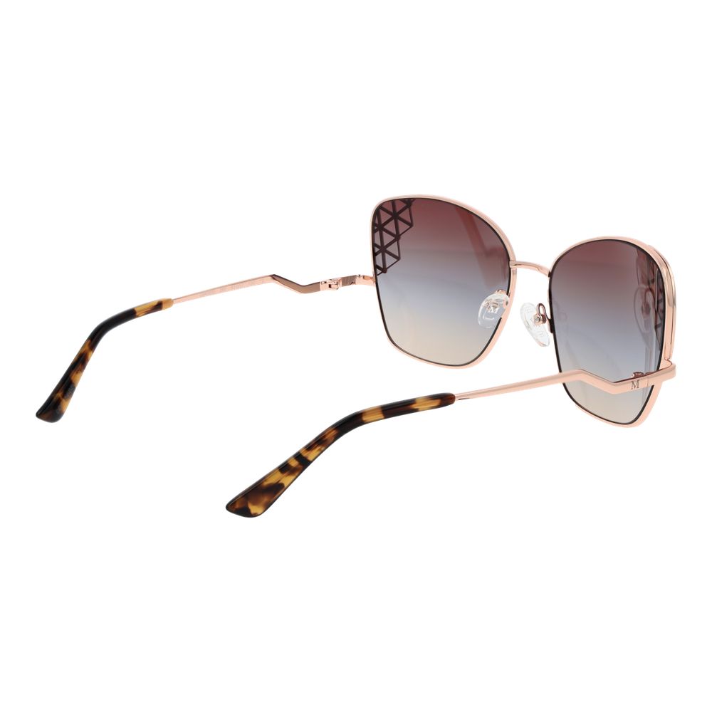 Marciano by Guess Women’s Sunglasses – Rose Gold Butterfly Frame with Brown Gradient Lenses, 61mm