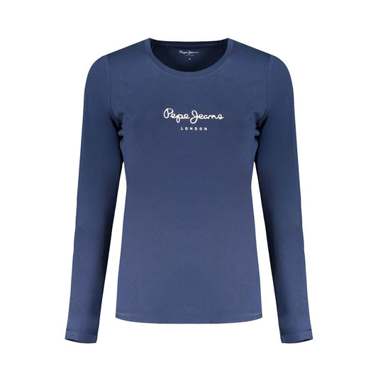 Pepe Jeans Blue Cotton Long Sleeve T-Shirt