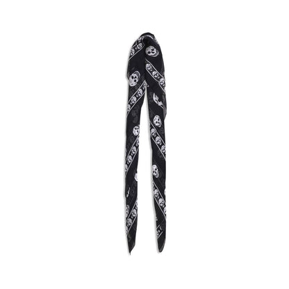 Alexander McQueen Black & White Silk Skull Scarf