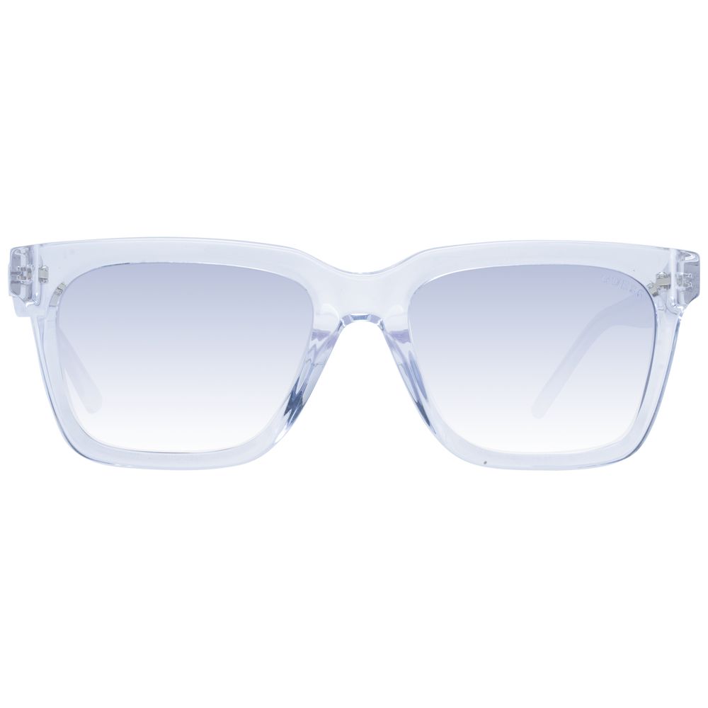 Guess Unisex Transparent Sunglasses – Rectangular Blue Gradient Lenses, 53mm