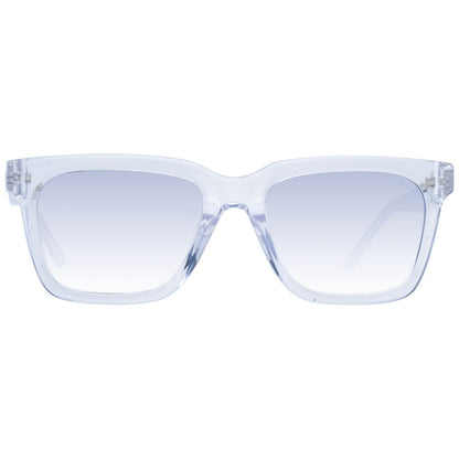 Guess Unisex Transparent Sunglasses – Rectangular Blue Gradient Lenses, 53mm