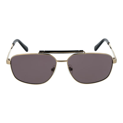 Guess Men’s Sunglasses – Gold Aviator Frame with Brown Lenses, 61mm