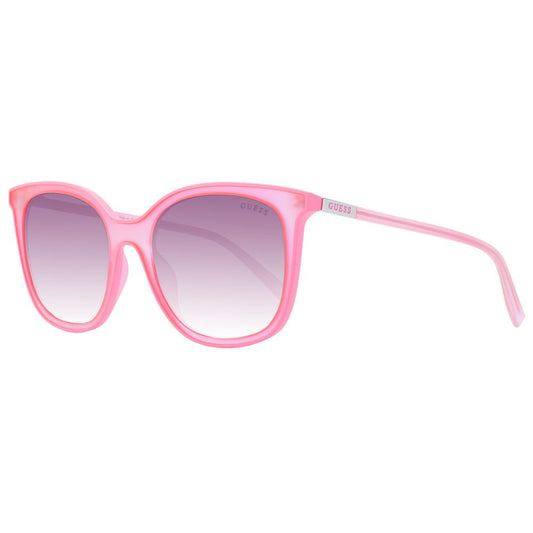 Guess Women’s Sunglasses – Rose Square Frame with Purple Gradient Lenses, 55mm