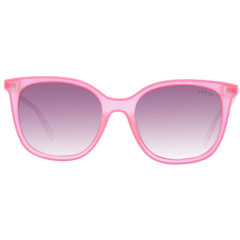 Guess Women’s Sunglasses – Rose Square Frame with Purple Gradient Lenses, 55mm