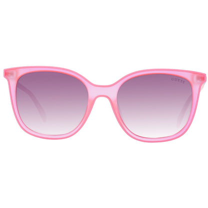 Guess Women’s Sunglasses – Rose Square Frame with Purple Gradient Lenses, 55mm