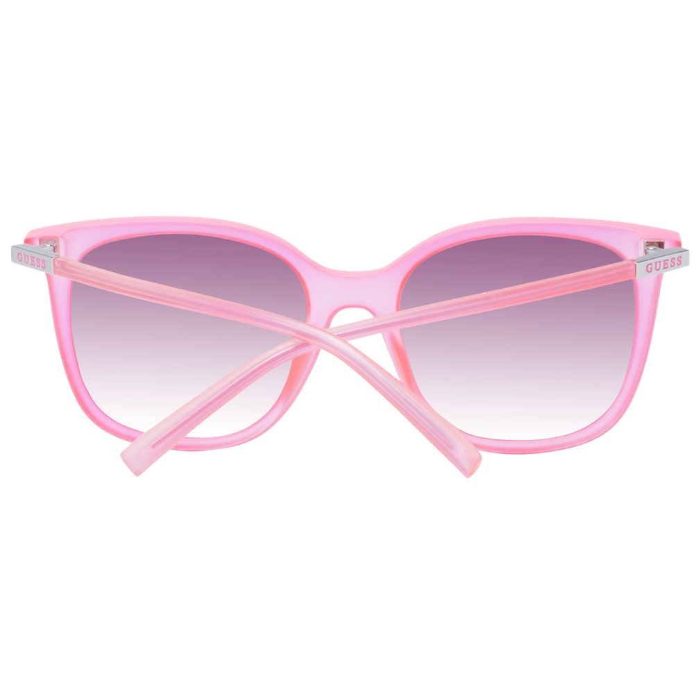 Guess Women’s Sunglasses – Rose Square Frame with Purple Gradient Lenses, 55mm