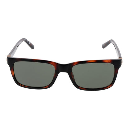 Guess Men's Sunglasses – Brown Full-Rim Frame with Green Lenses, 55mm