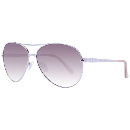 Guess Women’s Rose Gold Aviator Sunglasses with Rosé Gold Gradient Lenses, 60mm