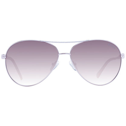 Guess Women’s Rose Gold Aviator Sunglasses with Rosé Gold Gradient Lenses, 60mm