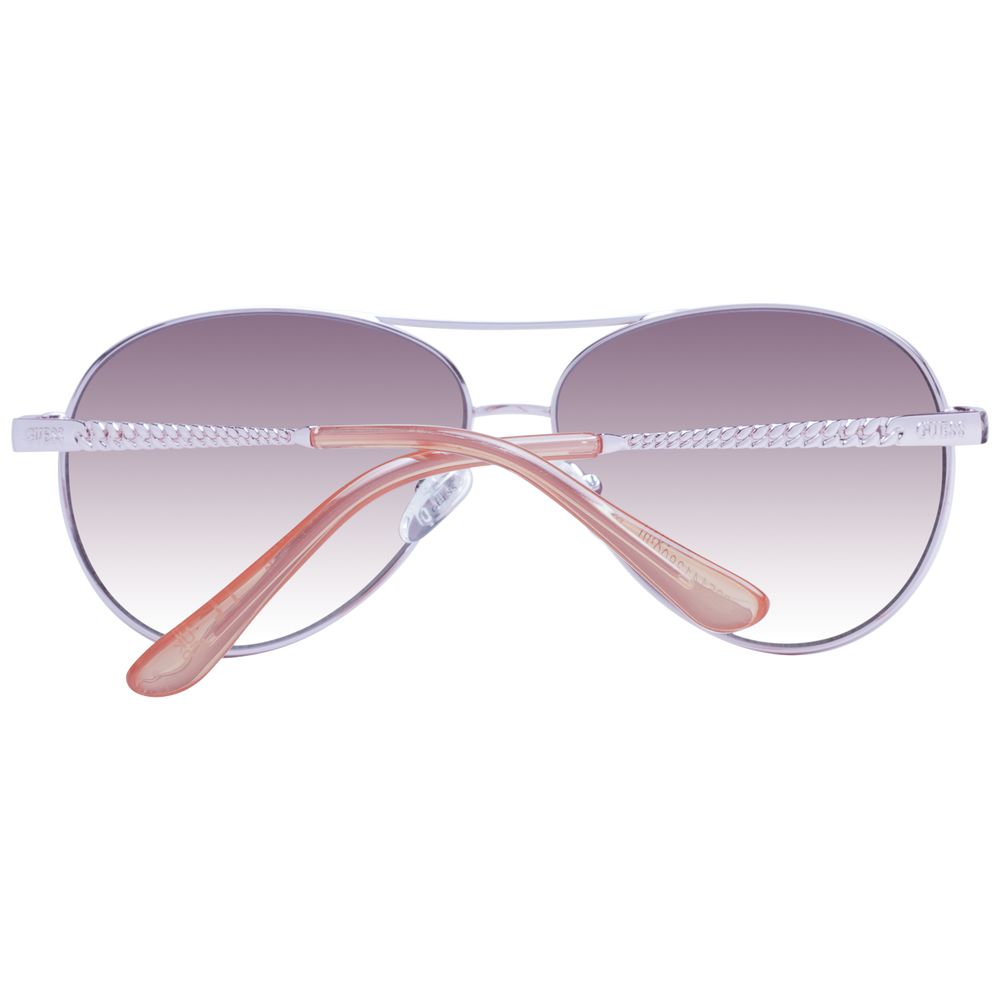 Guess Women’s Rose Gold Aviator Sunglasses with Rosé Gold Gradient Lenses, 60mm