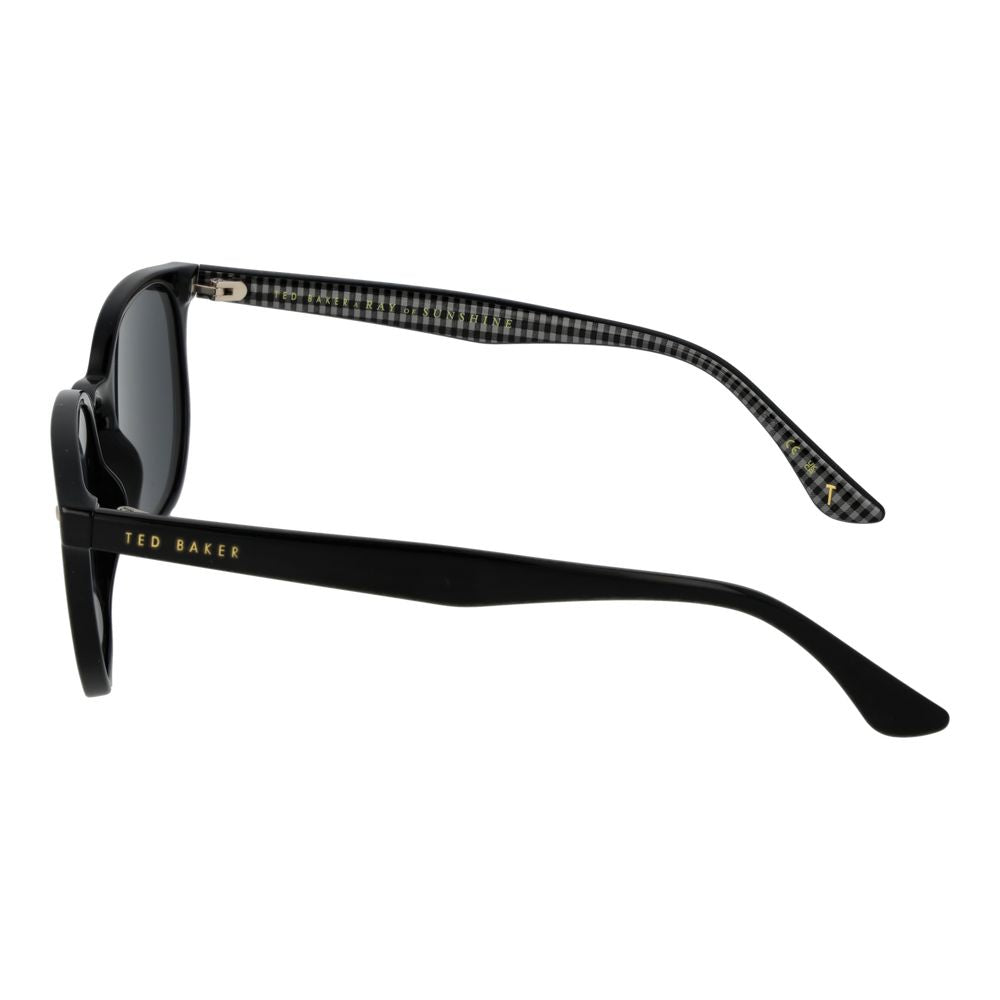 Ted Baker Men’s Sunglasses – Black Acetate Frame with Black Lenses, 52mm