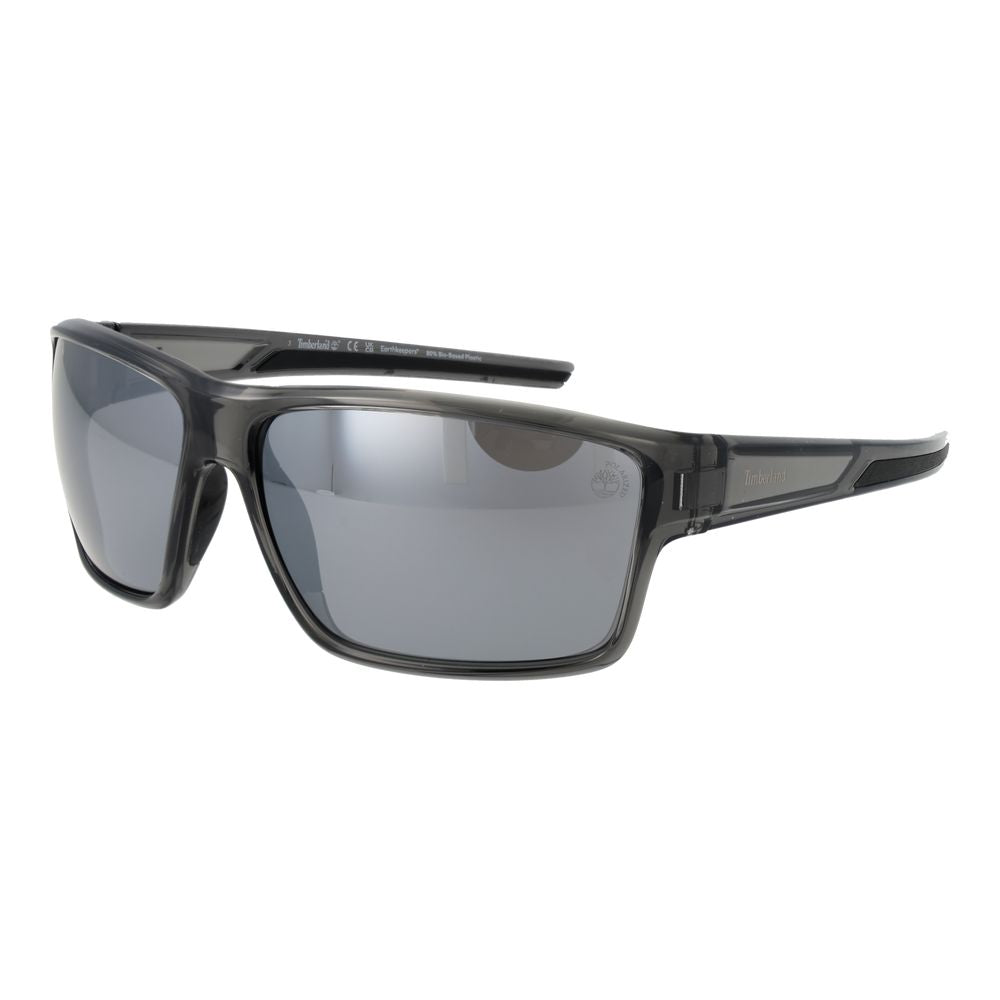 Timberland Men’s Sunglasses – Grey Full-Rim Frame, Grey Mirrored Lenses