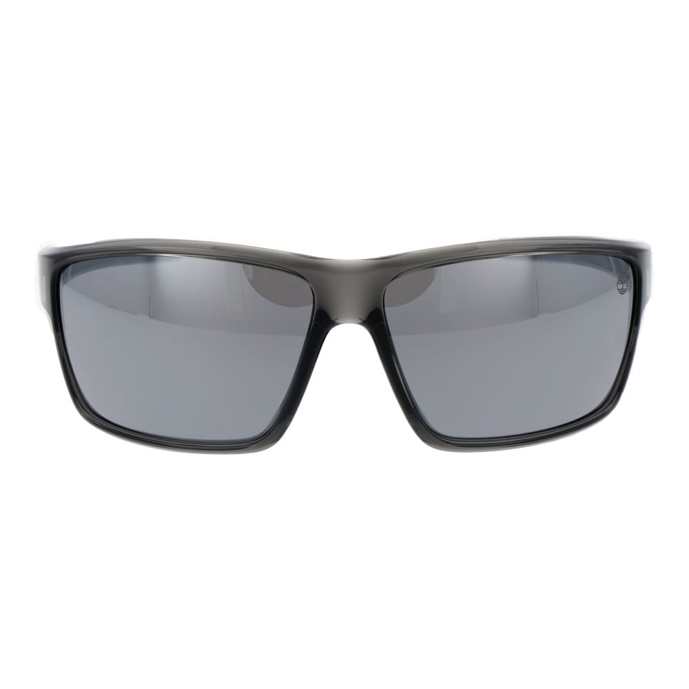 Timberland Men’s Sunglasses – Grey Full-Rim Frame, Grey Mirrored Lenses