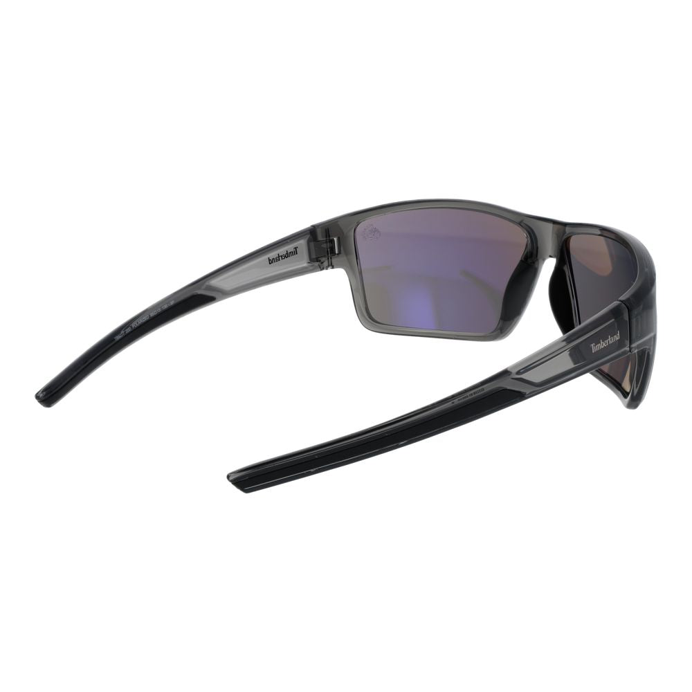 Timberland Men’s Sunglasses – Grey Full-Rim Frame, Grey Mirrored Lenses