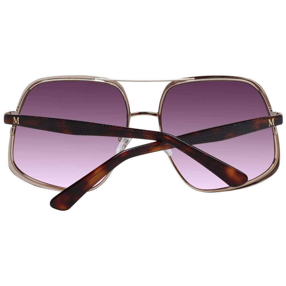Marciano by Guess Women’s Gold Square Sunglasses with Burgundy Gradient Lenses, 60mm
