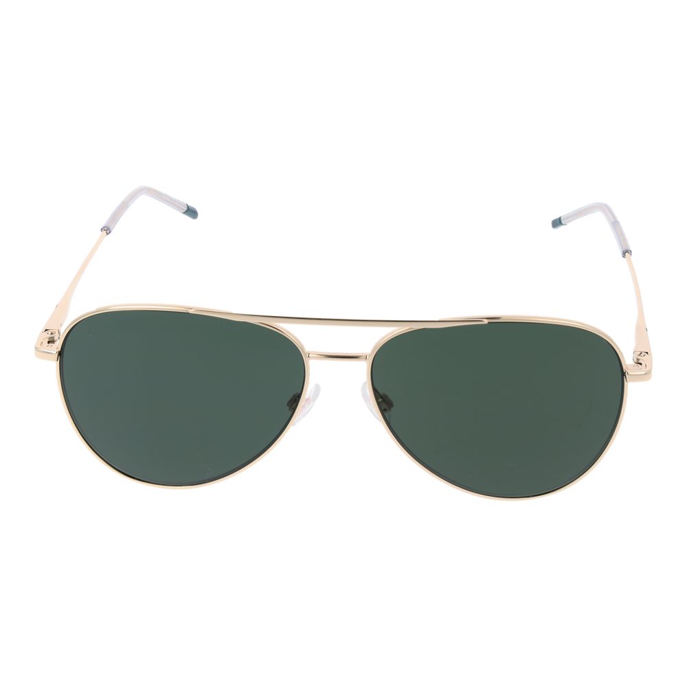 Hugo Boss Gold Men’s Sunglasses – Gold Aviator Frame, Green Lenses
