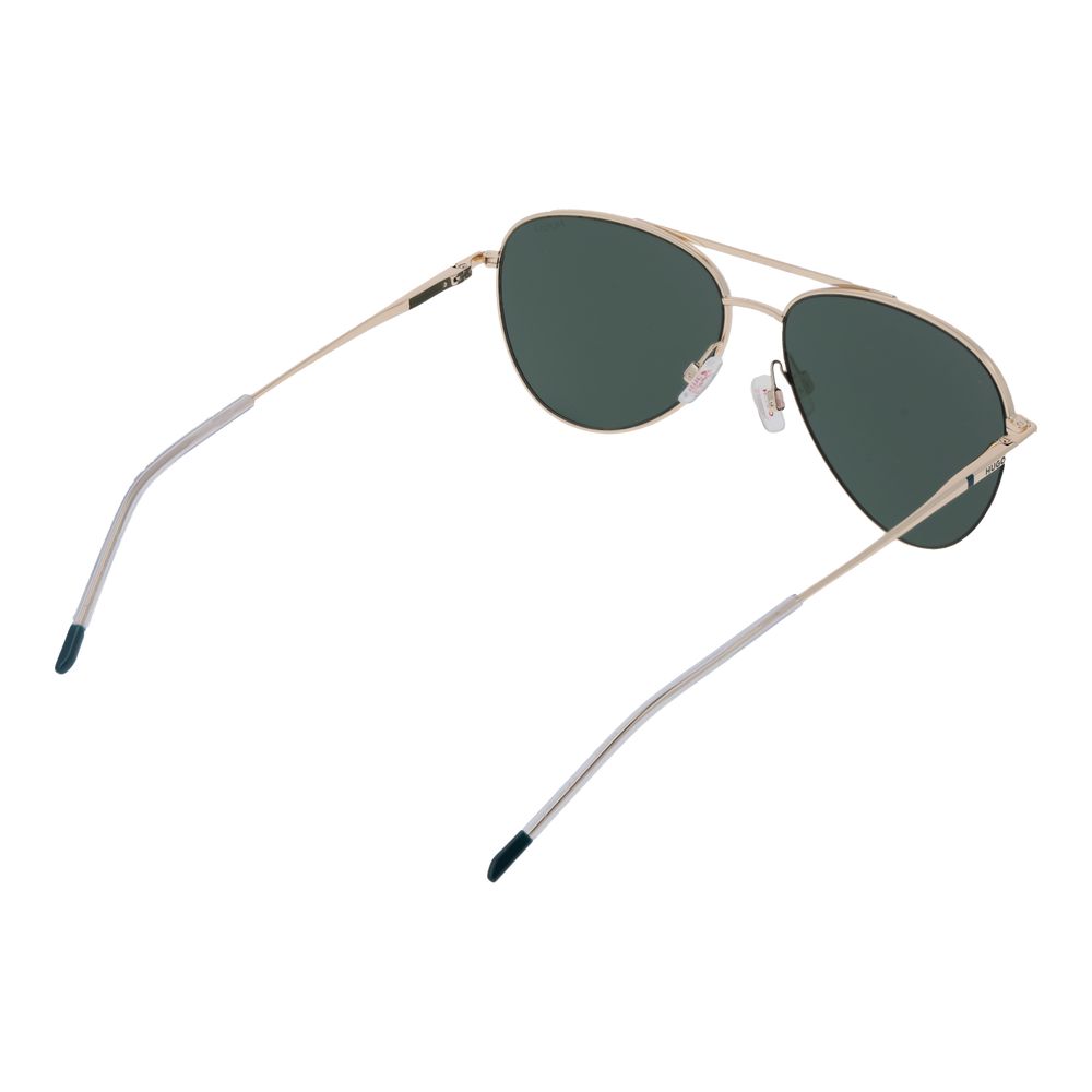Hugo Boss Gold Men’s Sunglasses – Gold Aviator Frame, Green Lenses