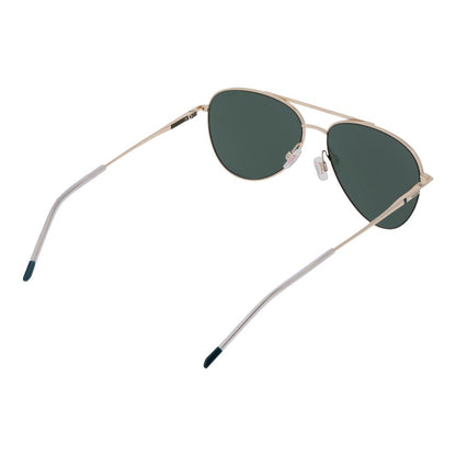 Hugo Boss Gold Men’s Sunglasses – Gold Aviator Frame, Green Lenses