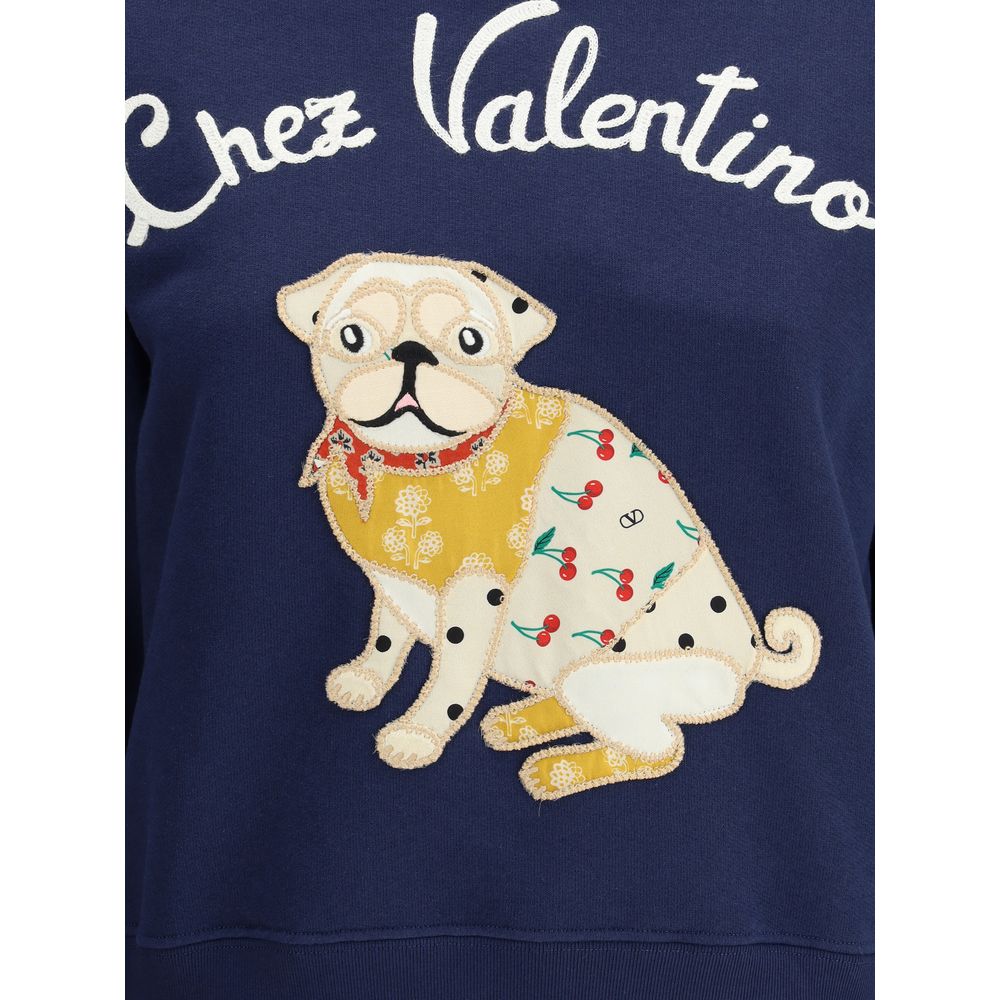 Valentino Cotton Sweatshirt: Artistic Comfort Redefined