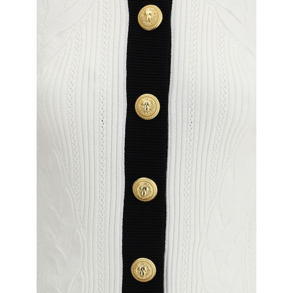 Balmain Contrast Trim Cardigan