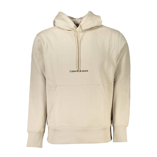 Calvin Klein Beige Cotton Hoodie Sweatshirt