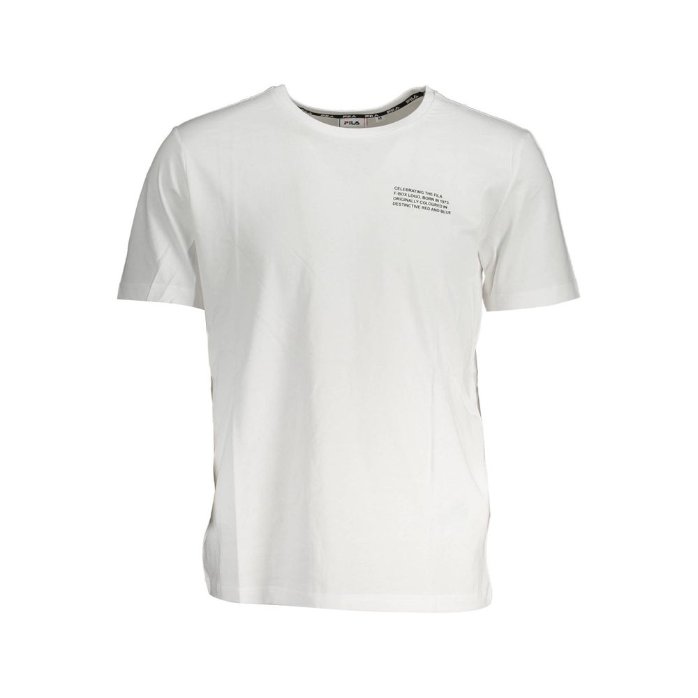 Fila White Cotton T-Shirt - Classic and Comfortable Style