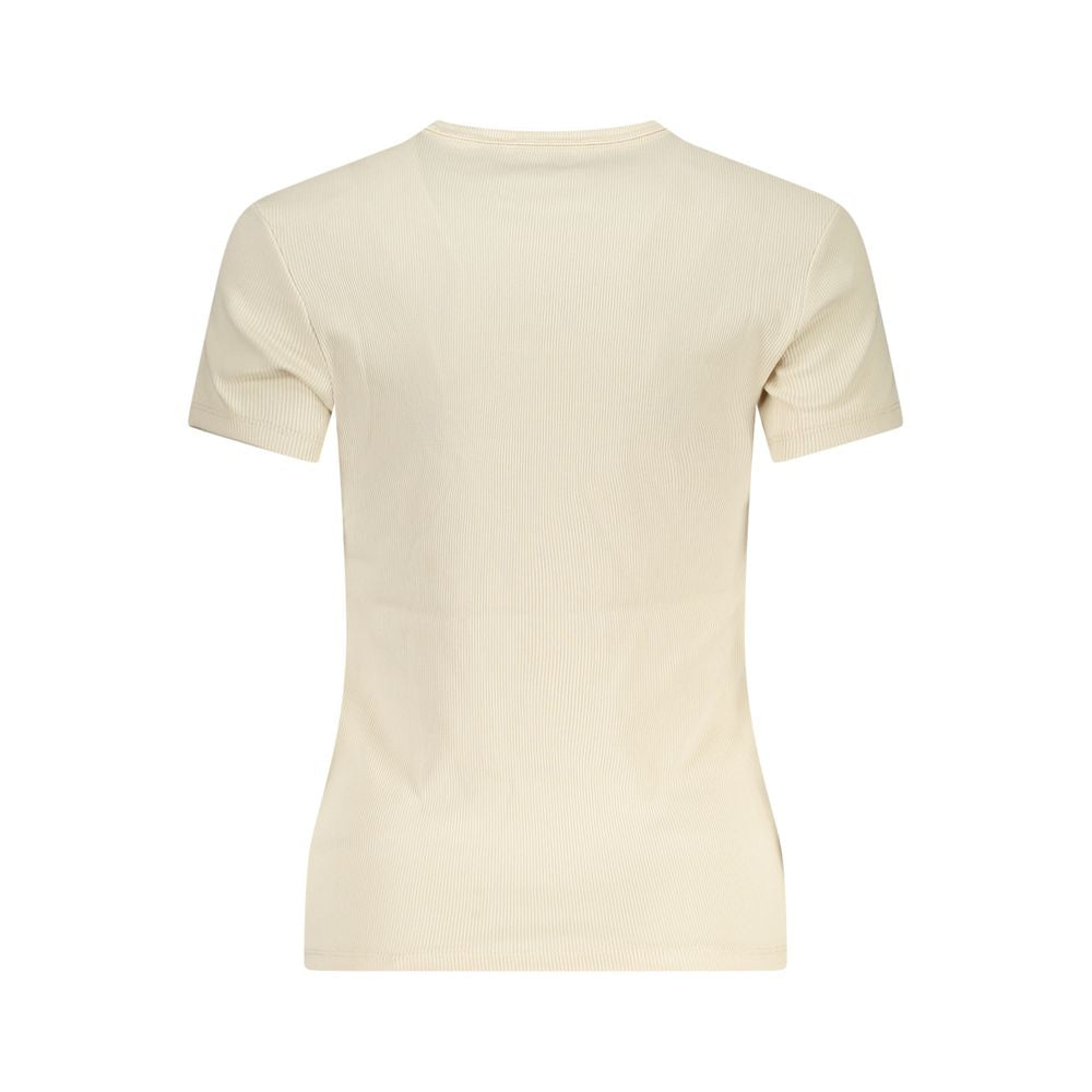 Tommy Hilfiger Beige Cotton Short Sleeve T-Shirt