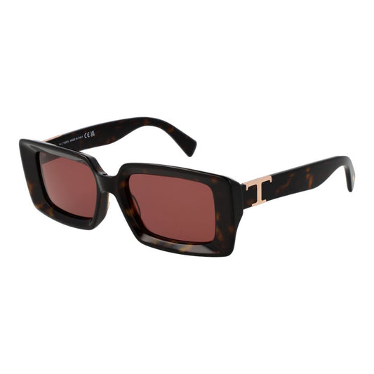 Tod's Women's Sunglasses – Brown Full-Rim Frame with Rose Lenses
