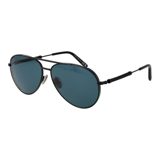 Tod's Men's Sunglasses – Black Full-Rim Frame with Blue Lenses, 60mm