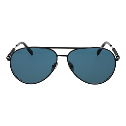 Tod's Men's Sunglasses – Black Full-Rim Frame with Blue Lenses, 60mm