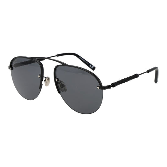 Tod's Men’s Sunglasses – Black Half-Rim Frame with Grey Lenses, 56mm