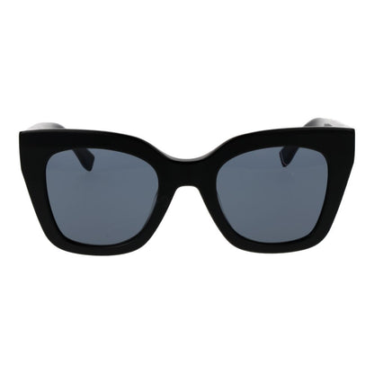 Tommy Hilfiger Women's Sunglasses – Black Butterfly Frame with Grey Lenses, 50mm