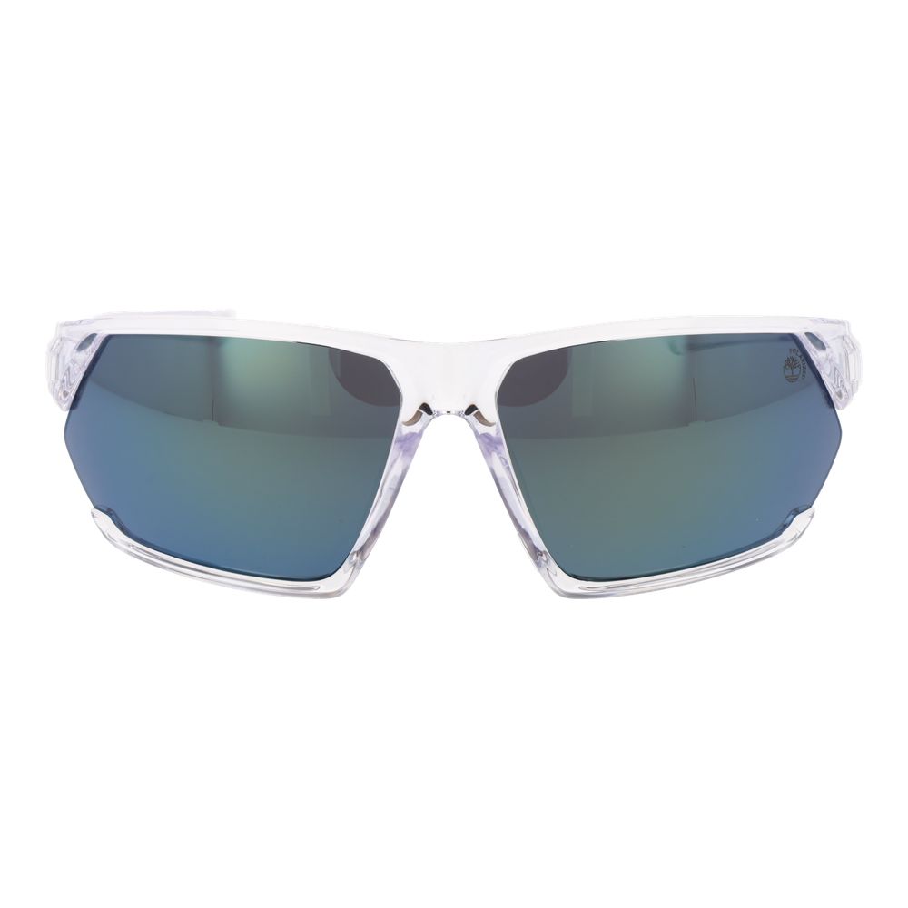 Timberland Men’s Transparent Sunglasses with Green Lenses