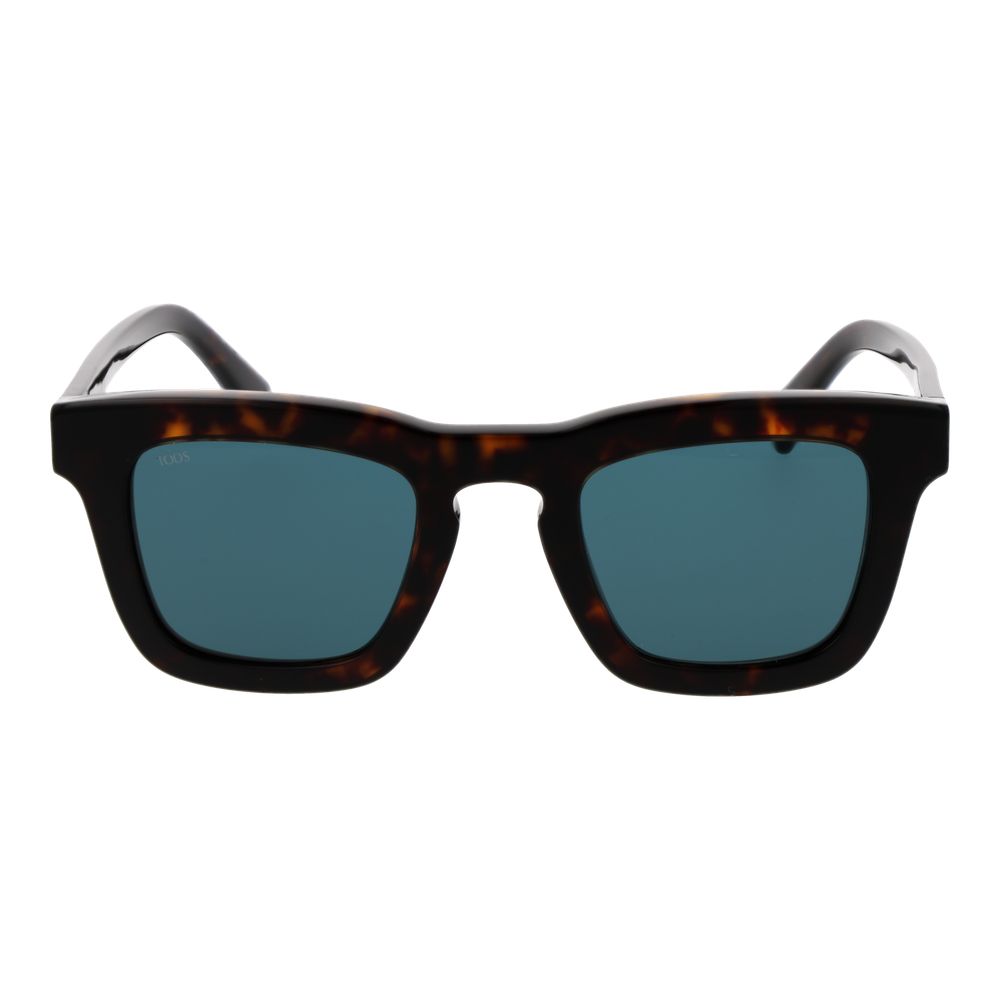 Tod's Men's Sunglasses – Brown Acetate Frame with Blue Lenses, 47mm