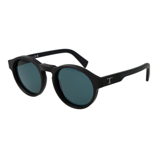 Tod's Men's Sunglasses – Black Full-Rim Frame with Blue Lenses, 52mm