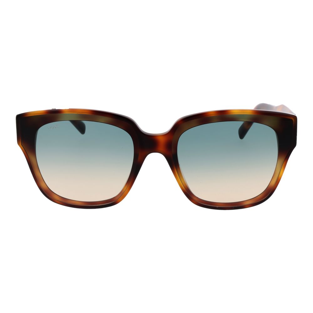 Tod's Women’s Sunglasses – Brown Full-Rim Frame with Green Gradient Lenses, 65mm
