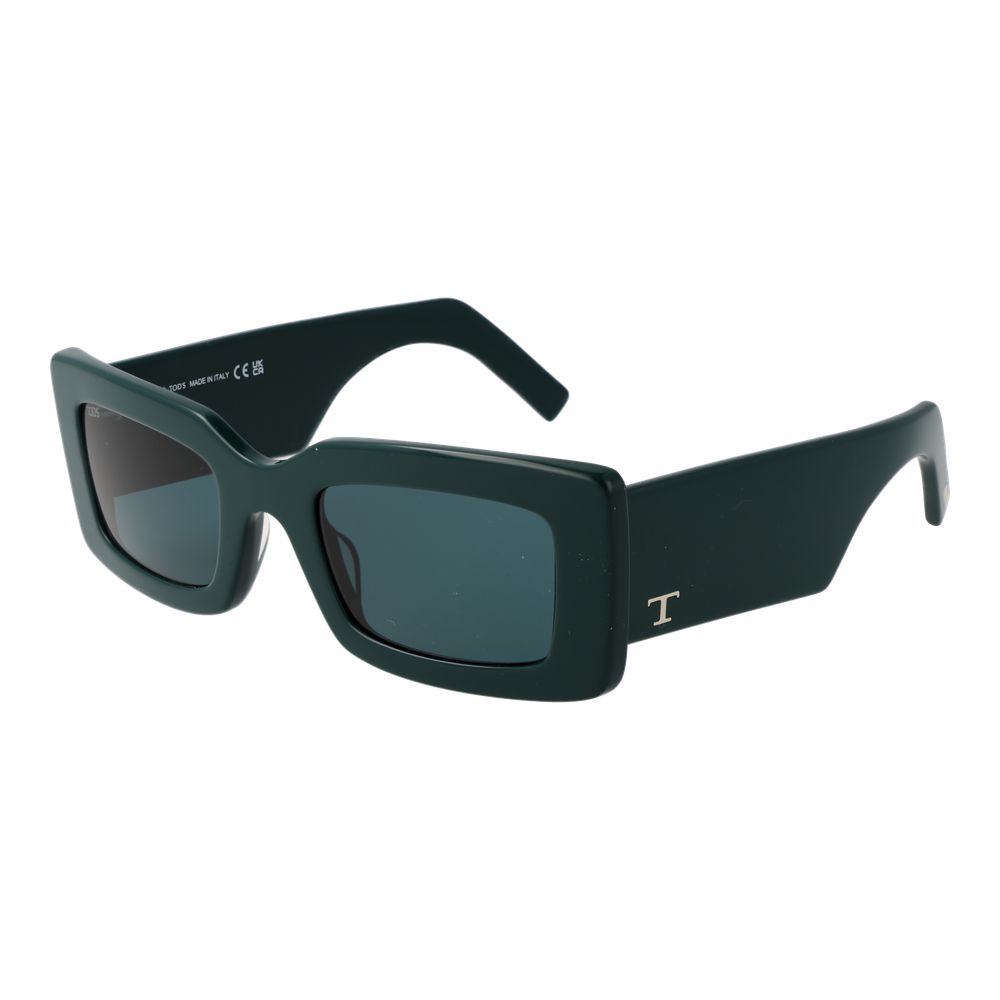 Tod's Women’s Sunglasses – Green Full-Rim Frame with Blue Lenses, 52mm