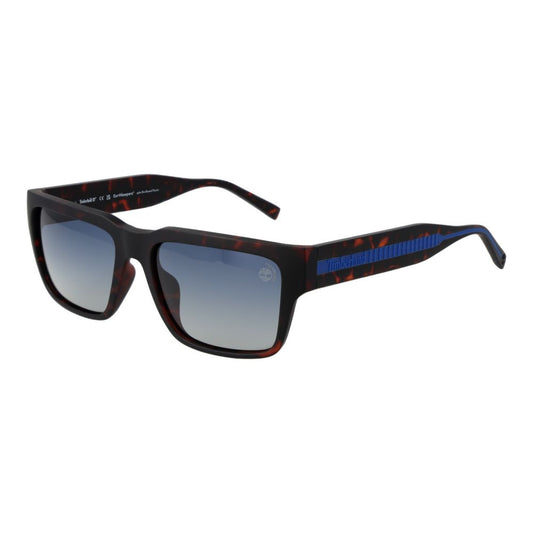 Timberland Men's Sunglasses – Brown Full-Rim Frame with Grey Polarized Lenses, 56mm