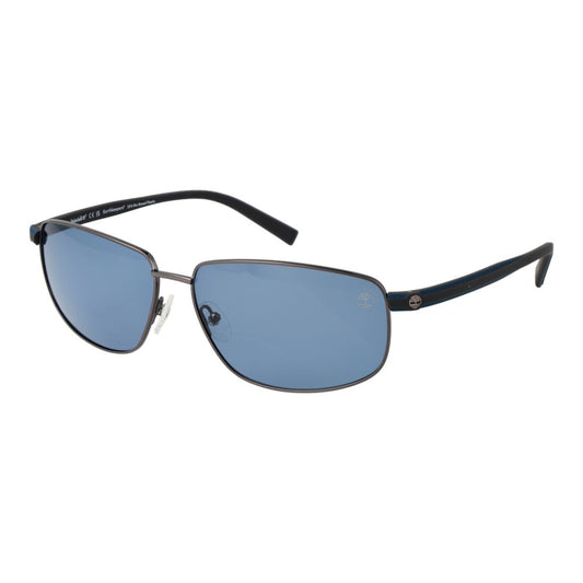 Timberland Men's Sunglasses – Gunmetal Full-Rim Frame with Grey Polarized Lenses, 65mm