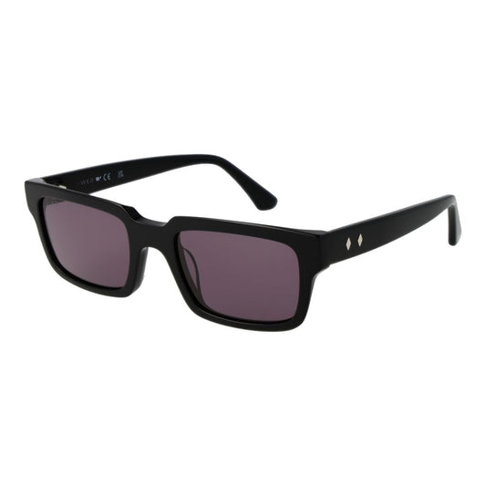Web Black Men’s Sunglasses – Full-Rim Black Frame with Grey Lenses, 53mm