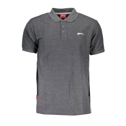 Slazenger Gray Cotton Polo Shirt - Classic Comfort and Style