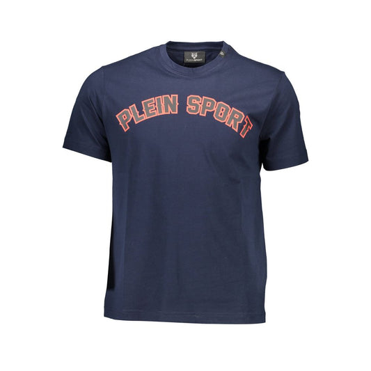 Plein Sport Blue Cotton T-Shirt - Stylish Comfort and Modern Design
