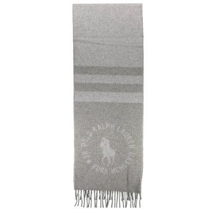 Ralph Lauren Gray Nylon Scarf with Contrasting Details