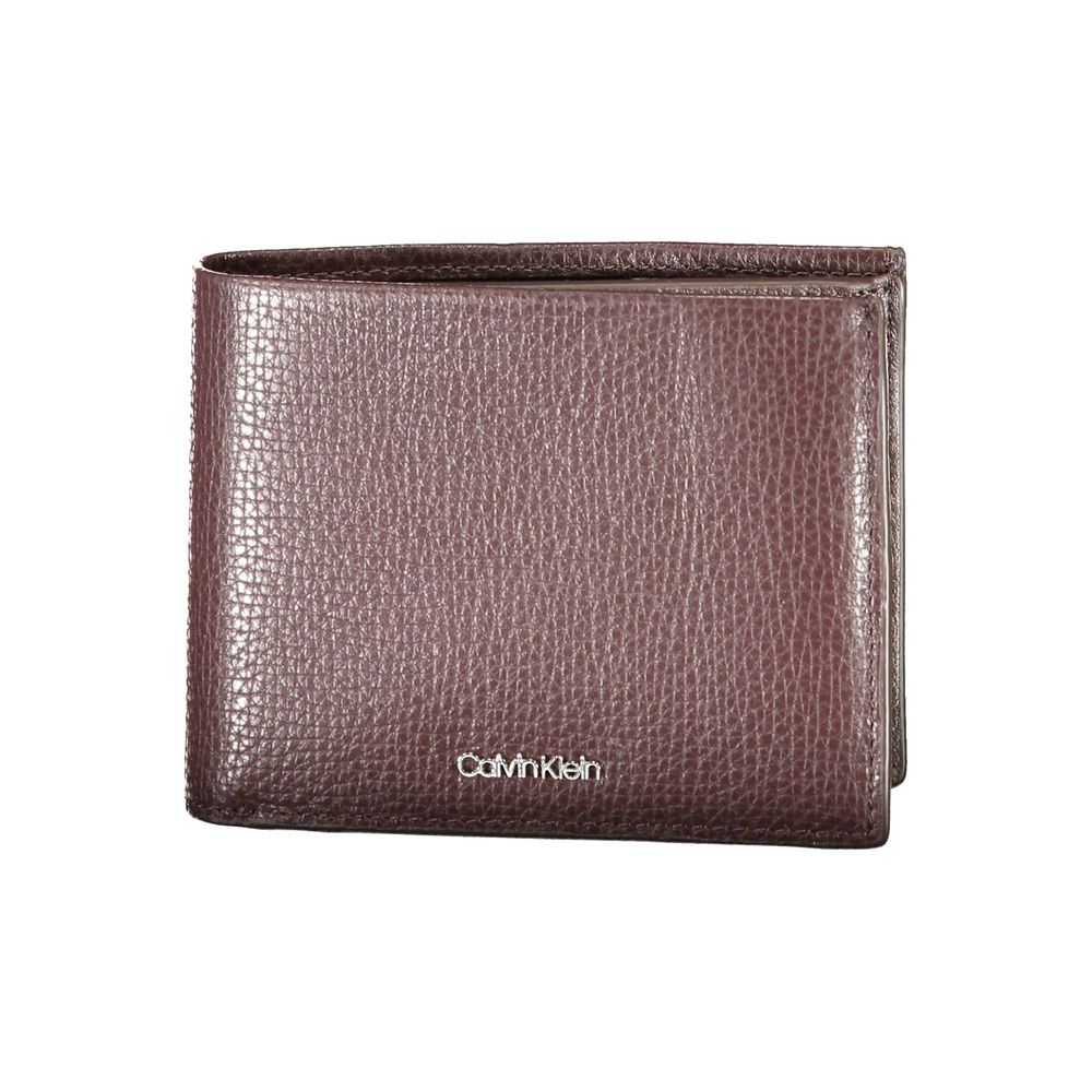 Calvin Klein Brown Leather Wallet - Refined Minimalism for Everyday Use